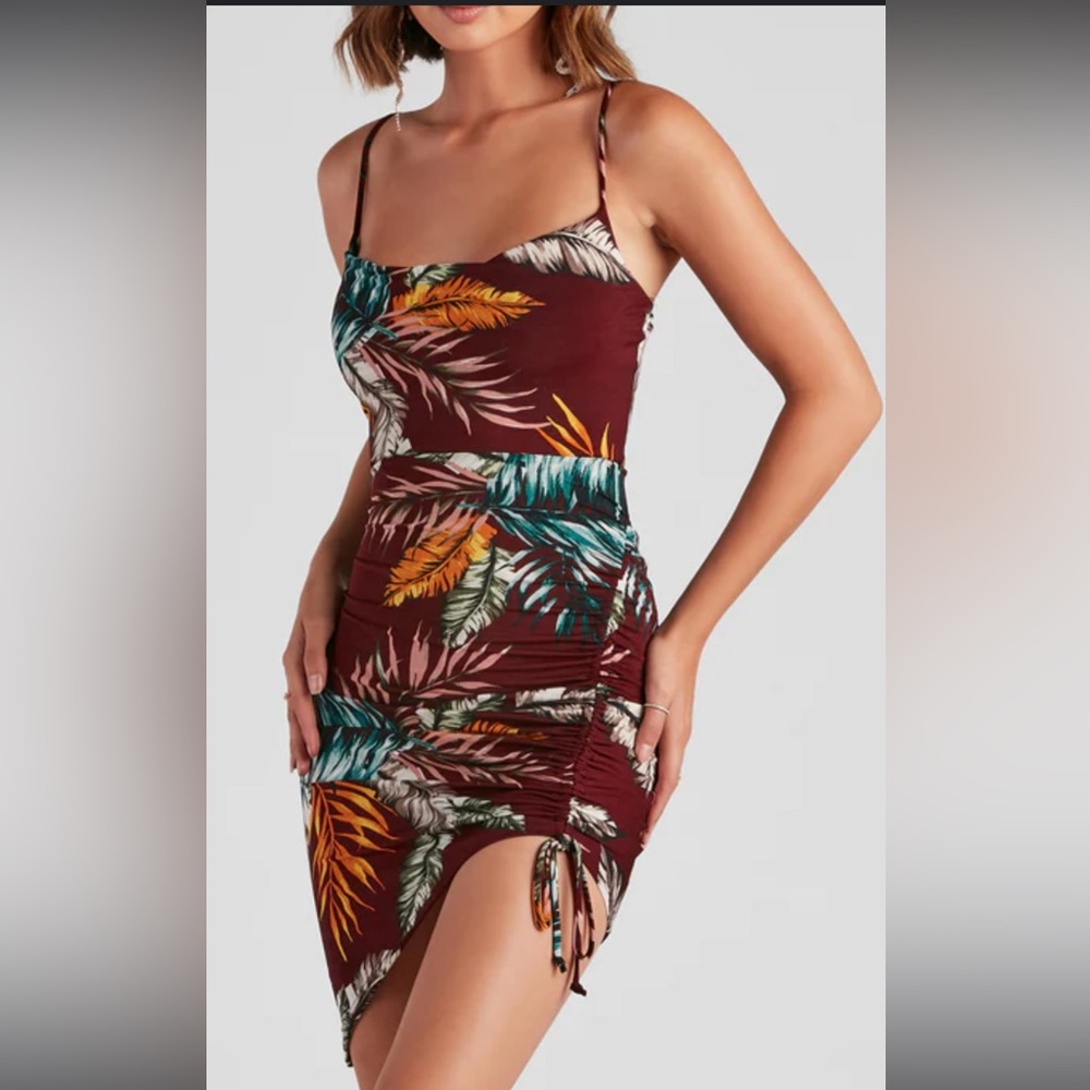 NWT Windsor Out Of Office Ruched Mini Dress -L